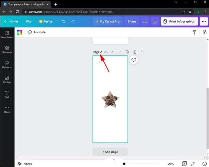 Как да добавите номера на страници в Canva