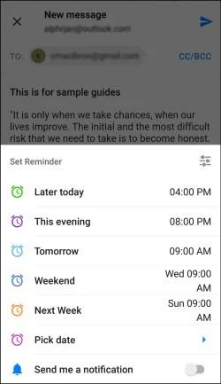 Как да насрочите имейл в Outlook