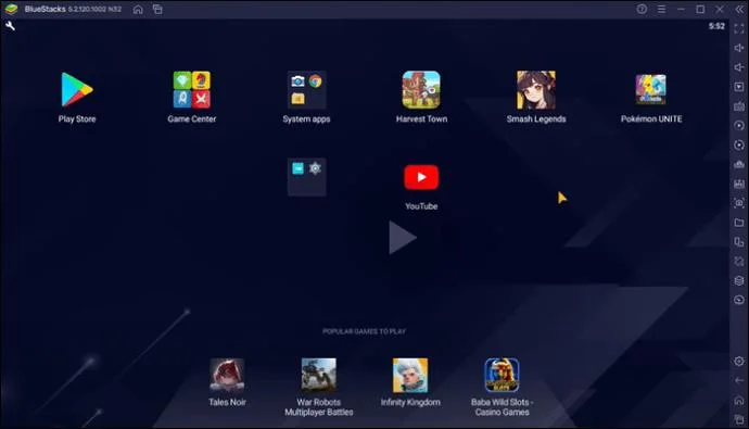 Как да скриете контролите в BlueStacks