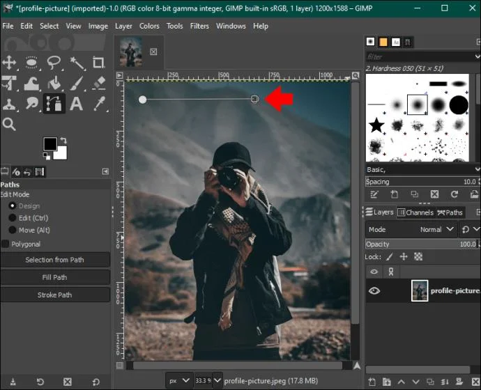 Как да използвате инструмента Path в GIMP