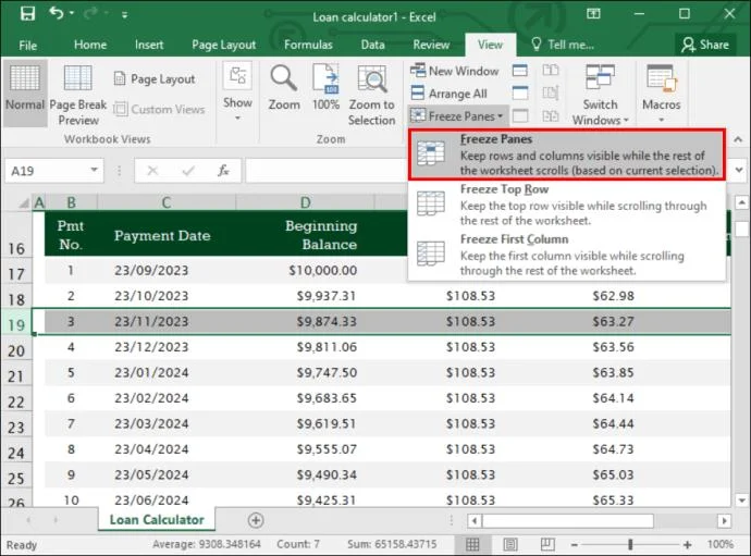 Как да заключите колона в Excel