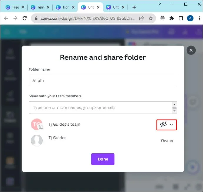 Как да споделите дизайн с вашия екип в Canva