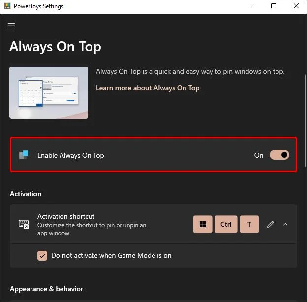 Hvernig á að hafa glugga alltaf á toppnum í Windows 11
