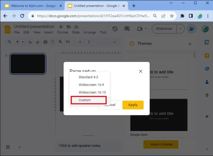 Как да използвате вертикално оформление в Google Презентации