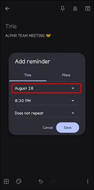Πώς να ενσωματώσετε μια υπενθύμιση Google Keep στο Ημερολόγιο