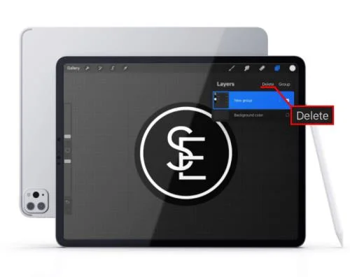 Kā Procreate izvēlēties vairākus slāņus