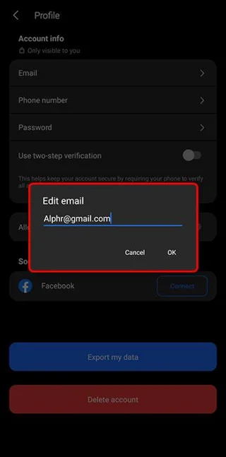 Как да промените своя имейл адрес в GroupMe