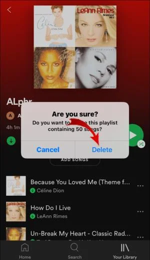 Как да изтриете плейлист в Spotify