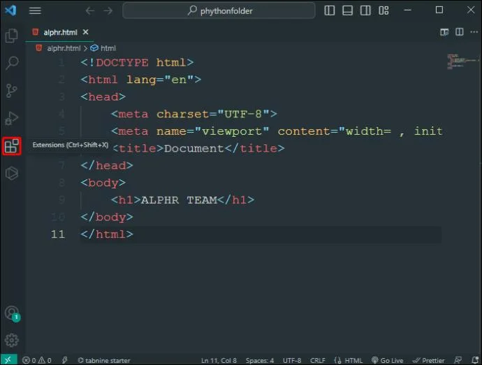 Πώς να εκτελέσετε ένα αρχείο HTML σε κώδικα VS