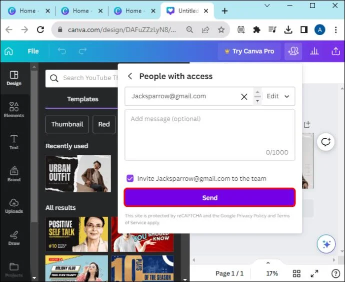 Как да споделите шаблон в Canva