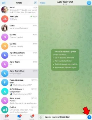Как да използвате етикета спойлер в Telegram