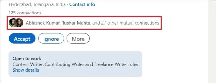 LinkedIn: Как да видите общи връзки