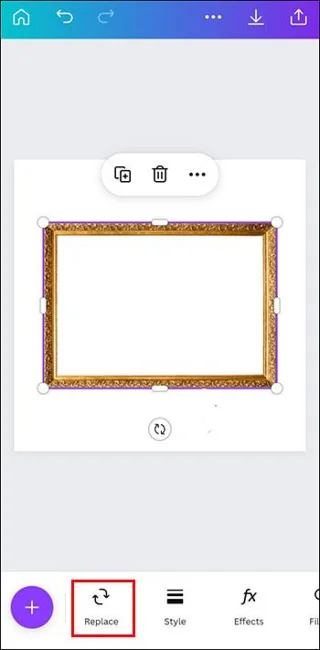 Как да добавите снимка към рамка в Canva