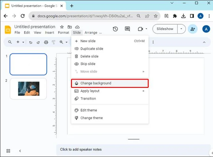 Как да промените формата на изображение в Google Презентации