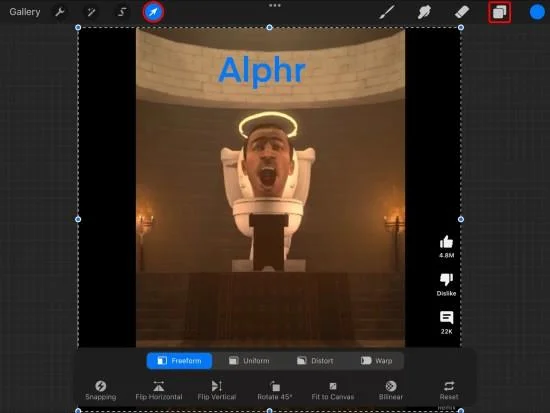 Kā izvēlēties un pārvietoties uz Procreate