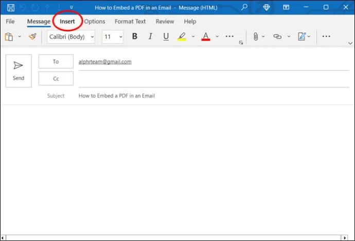 Как да вградите PDF в имейл