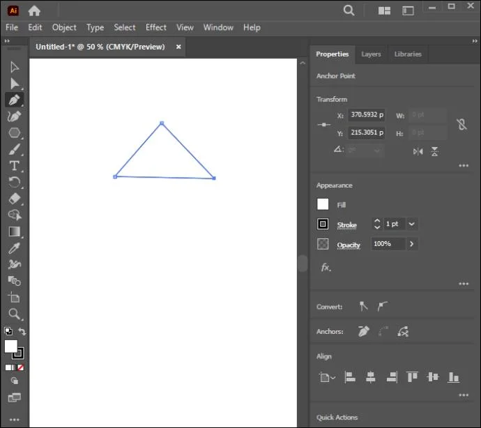 Πώς να δημιουργήσετε ένα τρίγωνο στο Illustrator