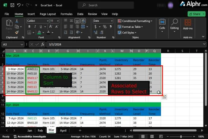 Как да сортирате в Excel