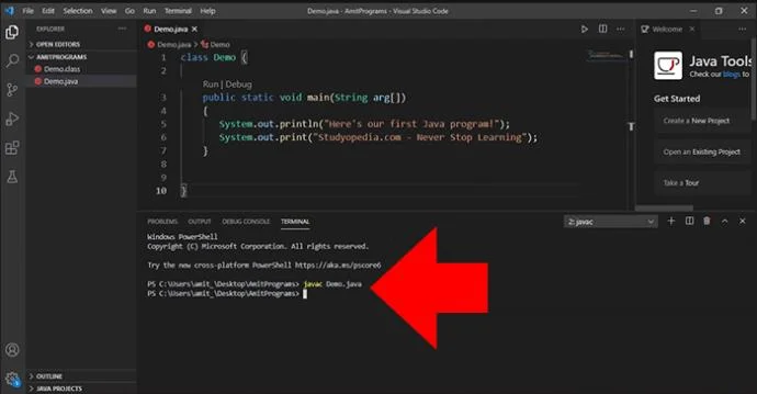 Как да стартирате код в терминал във VS Code