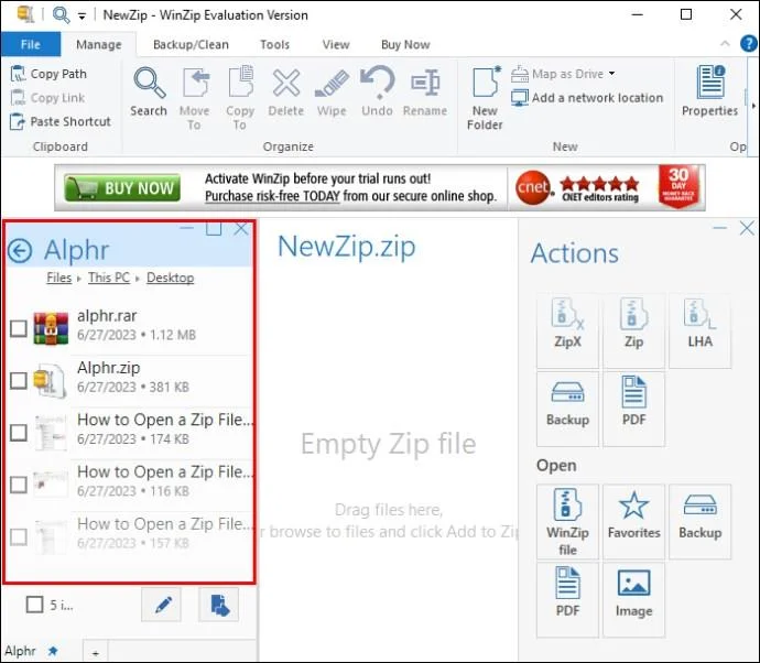 Πώς να ανοίξετε ένα αρχείο Zip