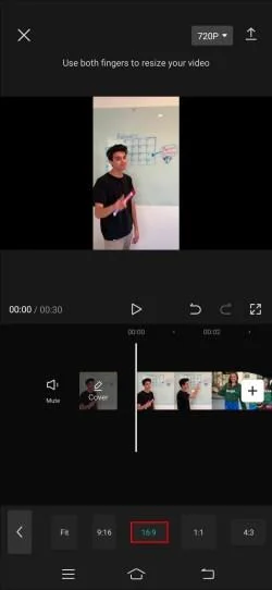 Как да промените съотношението на страните в CapCut