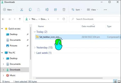 Hvernig á að gera verkefnastikuna minni í Windows 11