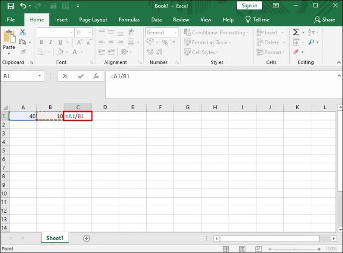 Как да разделим в Excel