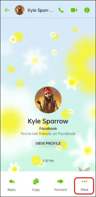 Как да видите часа на съобщението в Messenger