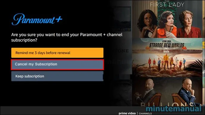 Как да прекратите абонамента си за Paramount Plus