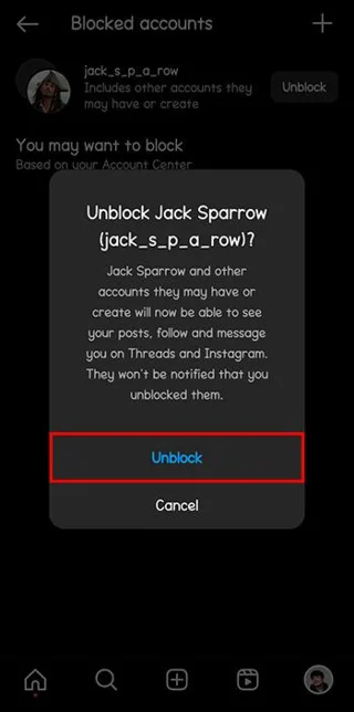 Kako deblokirati nekoga na Instagramu