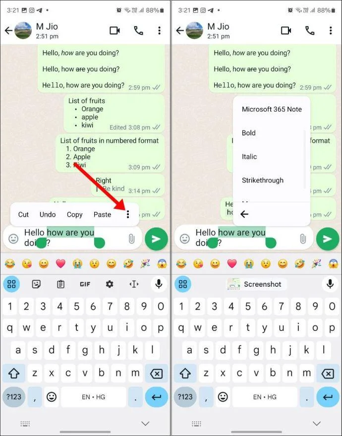 Как да форматирате текст в WhatsApp