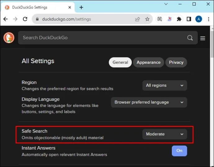 Как да изключите SafeSearch