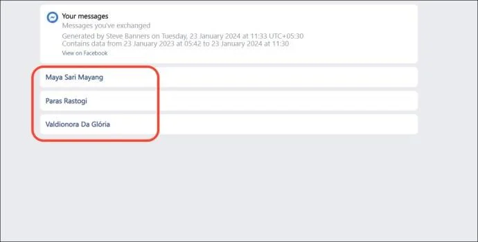 Как да експортирате вашите Facebook съобщения
