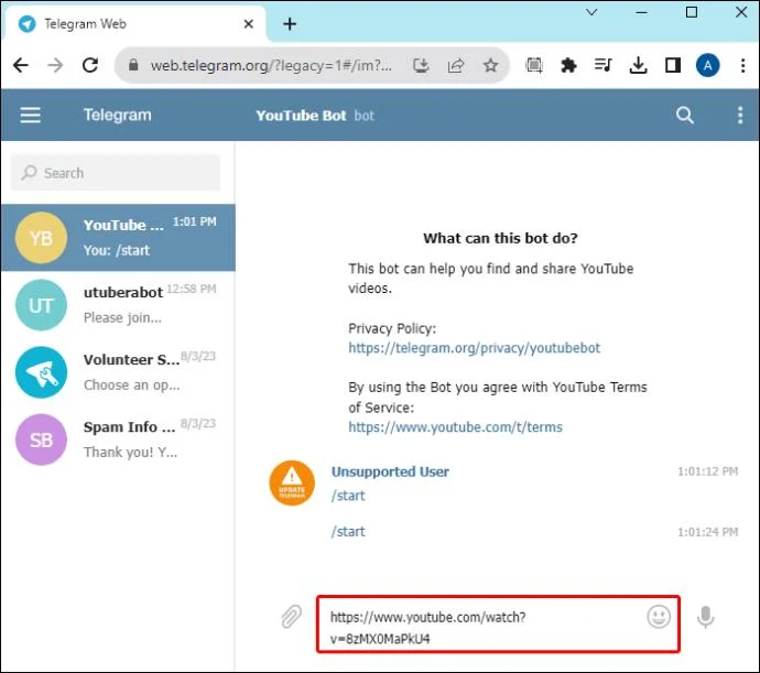Telegram YouTube Downloaders