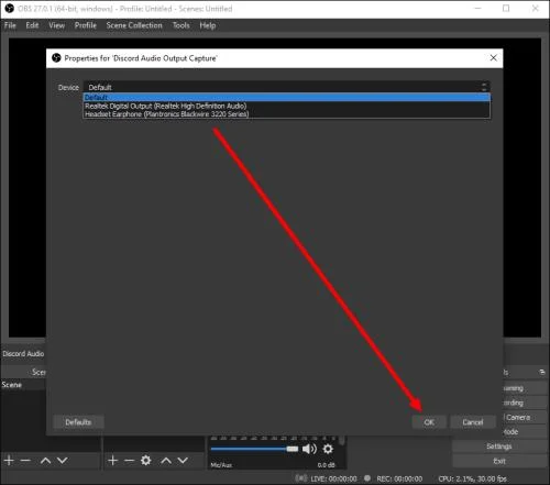 Как да записвате аудио на Discord в OBS