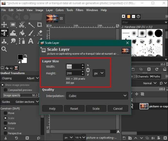 Πώς να αλλάξετε το μέγεθος μιας εικόνας στο GIMP