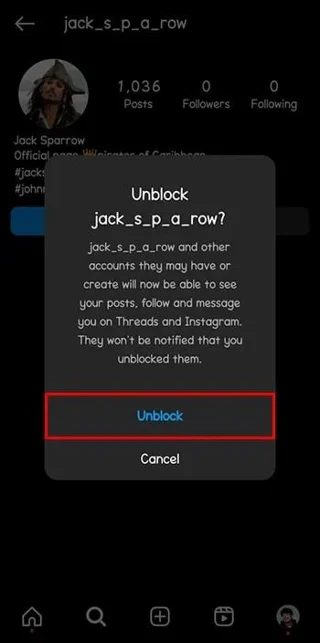 Kako deblokirati nekoga na Instagramu