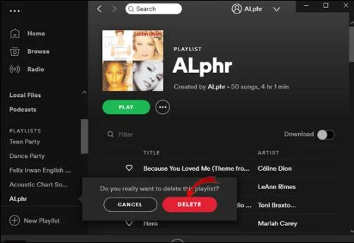 Как да изтриете плейлист в Spotify