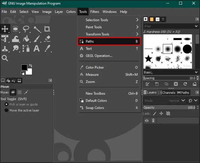 Как да използвате инструмента Path в GIMP
