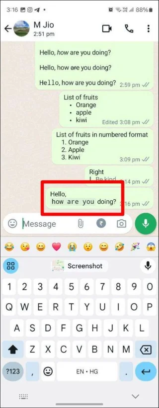 Как да форматирате текст в WhatsApp
