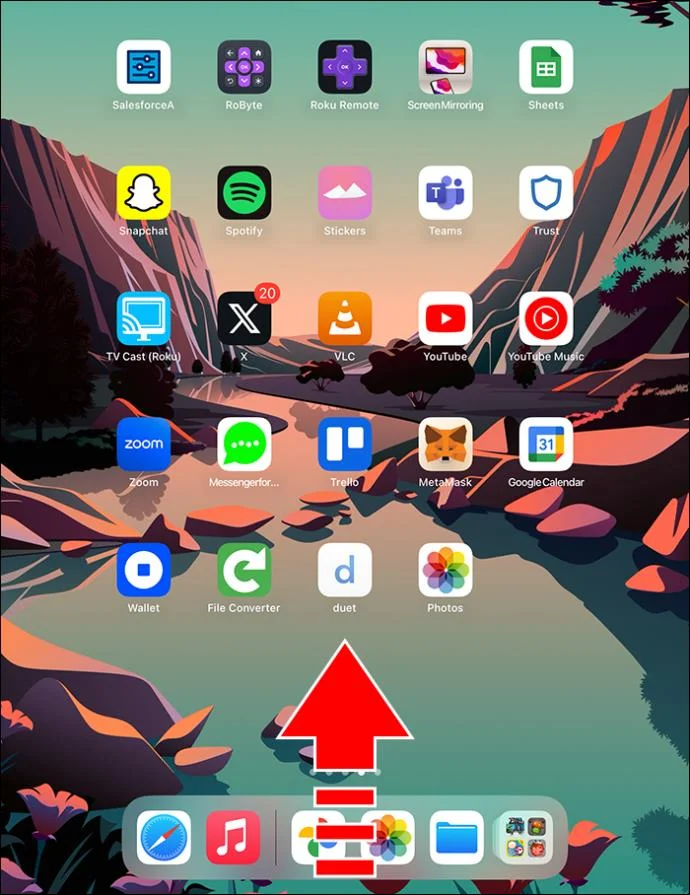 Τρόπος προβολής ανοιχτών εφαρμογών στο iPad
