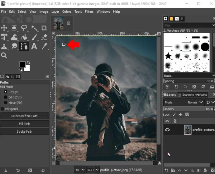 Как да използвате инструмента Path в GIMP