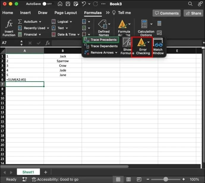 Как да намерите кръгла референтна клетка в Excel