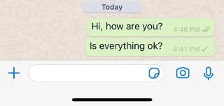 Защо съобщението ми има само една отметка в WhatsApp?