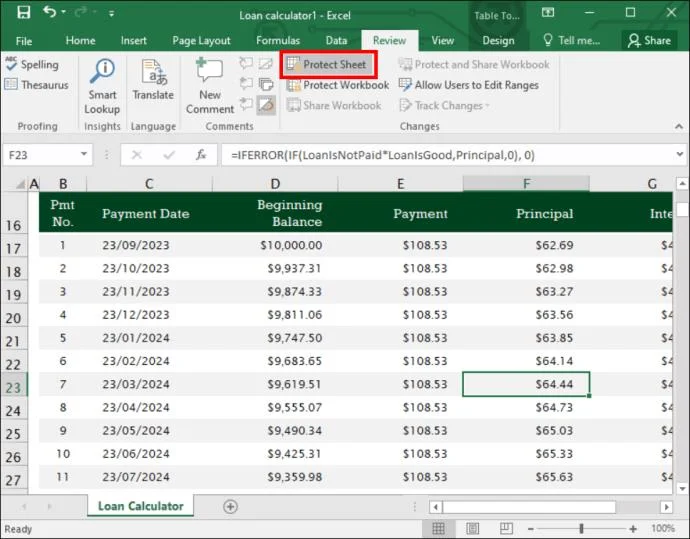 Как да заключите колона в Excel