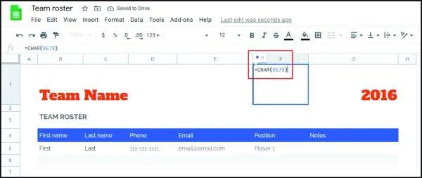 Πώς να προσθέσετε κουκκίδες στα Φύλλα Google