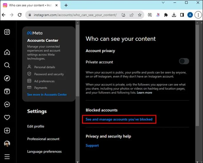 Kako deblokirati nekoga na Instagramu