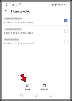 Hvernig á að skoða öll læst númer á Android
