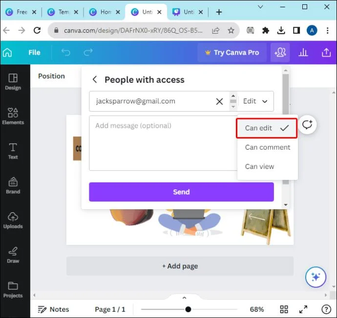 Как да споделите дизайн с вашия екип в Canva