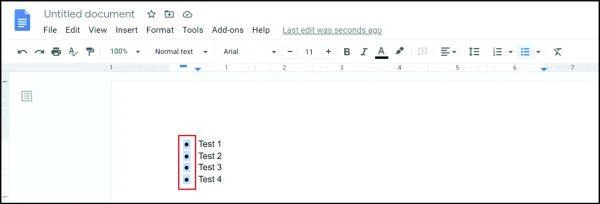 Πώς να προσθέσετε κουκκίδες στα Φύλλα Google